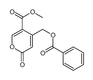 methyl 4-(benzoyloxymethyl)-6-oxopyran-3-carboxylate结构式