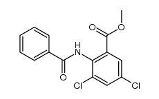 2-benzoylamino-3,5-dichloro-benzoic acid methyl ester Structure
