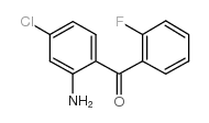 2-氨基-4-氯-2'-氟二苯甲酮结构式