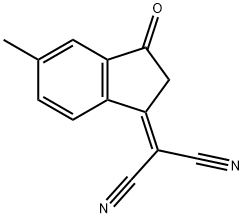 2-(5-甲基-3-氧代-2,3-二氢-1H-茚-1-亚基)丙二腈结构式