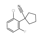 1-(2-氯-6-氟苯基)环戊腈结构式