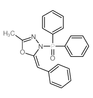 2-benzylidene-3-diphenylphosphoryl-5-methyl-1,3,4-oxadiazole结构式