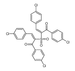 2-[1,3-bis(4-chlorophenyl)-3-oxoprop-1-en-2-yl]sulfonyl-1,3-bis(4-chlorophenyl)prop-2-en-1-one结构式