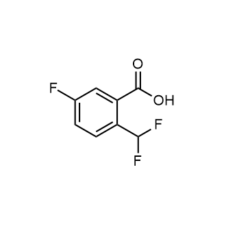 2-(二氟甲基)-5-氟苯甲酸结构式