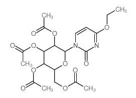 2(1H)-Pyrimidinone,4-ethoxy-1-(2,3,4,6-tetra-O-acetyl-b-D-glucopyranosyl)-结构式