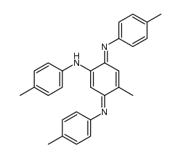 2-methyl-5-p-toluidino-[1,4]benzoquinone-bis-p-tolylimine Structure