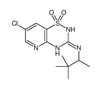 7-chloro-N-(3,3-dimethylbutan-2-yl)-1,1-dioxo-4H-pyrido[2,3-e][1,2,4]thiadiazin-3-amine结构式