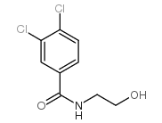 3,4-二氯-N-(2-羟基乙基)苯羧酰胺结构式