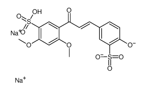 5-[3-(4-Hydroxy-3-sulfophenyl)-1-oxo-2-propenyl]-2,4-dimethoxybenzenesulfonic acid disodium salt结构式