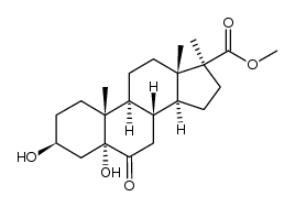 3β,5α-Dihydroxy-6-oxo-17α-methyl-aetiansaeure-methylester结构式