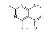2-methyl-5-nitro-pyrimidine-4,6-diyldiamine结构式