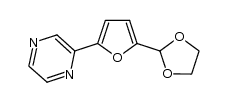 2-(5-(1,3-dioxolan-2-yl)furan-2-yl)pyrazine Structure