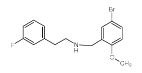 N-[(5-bromo-2-methoxyphenyl)methyl]-2-(3-fluorophenyl)ethanamine Structure