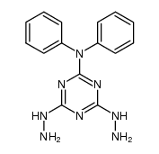 2-Diphenylamino-4,6-dihydrazino-sym-triazine结构式