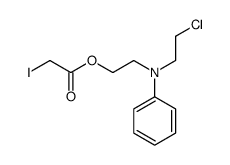 2-[N-(2-chloroethyl)anilino]ethyl 2-iodoacetate Structure