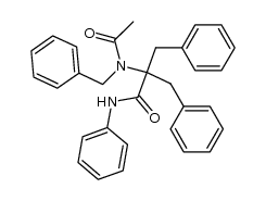 N-Acetyl-N,α-dibenzylphenylalanin-anilid结构式