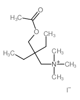 [2-(acetyloxymethyl)-2-ethyl-butyl]-trimethyl-azanium Structure
