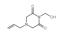 1-(hydroxymethyl)-4-prop-2-enylpiperazine-2,6-dione Structure