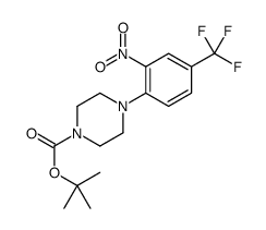 4-(2-硝基-4-(三氟甲基)苯基)哌嗪-1-羧酸叔丁酯结构式