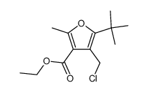 ethyl 2-methyl-4-chloromethyl-5-tert-butylfuran-3-carboxylate结构式