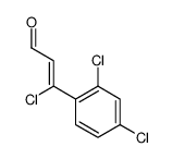 3-chloro-3-(2,4-dichlorophenyl)prop-2-enal结构式