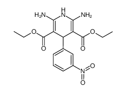 2,6-Diamino-1,4-dihydro-4-(3-nitrophenyl)-3,5-pyridindicarbonsaeure-diethylester Structure