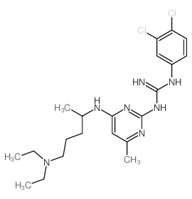 1-(3,4-dichlorophenyl)-2-[4-(5-diethylaminopentan-2-ylamino)-6-methyl-pyrimidin-2-yl]guanidine Structure