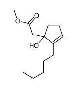 2-Cyclopentene-1-acetic acid, 1-hydroxy-2-pentyl-, methyl ester Structure