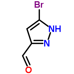 5-溴-1H-吡唑-3-甲醛结构式
