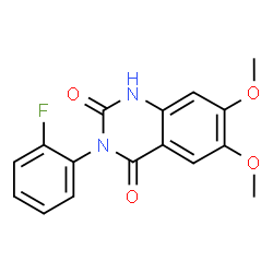 3-(2-fluorophenyl)-6,7-dimethoxyquinazoline-2,4(1H,3H)-dione structure