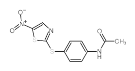 Acetamide,N-[4-[(5-nitro-2-thiazolyl)thio]phenyl]-结构式