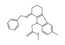 methyl 2-(1-benzylimino-6-methyl-3,4-dihydro-2H-carbazol-9-yl)acetate结构式