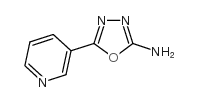 5-吡啶-3-基-1,3,4-恶二唑-2-胺结构式