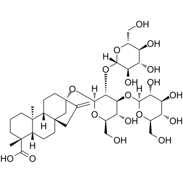 莱苞迪甙B； 莱苞迪苷B结构式