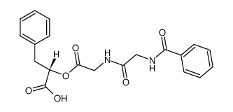 O-(N-hippurylglycyl)-3-phenyl-L-lactic acid Structure