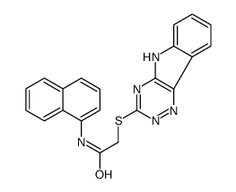 N-naphthalen-1-yl-2-(5H-[1,2,4]triazino[5,6-b]indol-3-ylsulfanyl)acetamide结构式