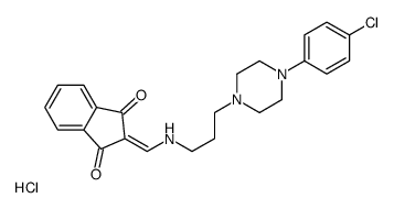 2-[[3-[4-(4-chlorophenyl)piperazin-1-yl]propylamino]methylidene]indene-1,3-dione,hydrochloride Structure