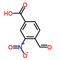 4-甲酰基-3-硝基苯甲酸结构式