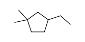 3-ethyl-1,1-dimethylcyclopentane Structure