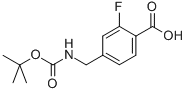 4-(BOC-AMINO)METHYL-2-FLUORO-BENZOIC ACID结构式
