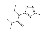 N-ethyl-2-methyl-N-(3-methyl-1,2,4-oxadiazol-5-yl)propanamide结构式