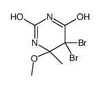 5,5-dibromo-6-methoxy-6-methyl-1,3-diazinane-2,4-dione Structure