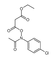 3-O-(N-acetyl-4-chloroanilino) 1-O-ethyl propanedioate Structure