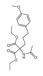 diethyl 2-acetamido-2-(3-(4-methoxyphenyl)propyl)malonate Structure