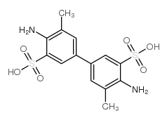 [1,1'-Biphenyl]-3,3'-disulfonicacid, 4,4'-diamino-5,5'-dimethyl-结构式