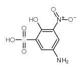 5-amino-2-hydroxy-3-nitrobenzenesulphonic acid结构式