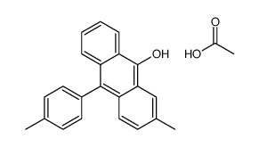 acetic acid,2-methyl-10-(4-methylphenyl)anthracen-9-ol结构式