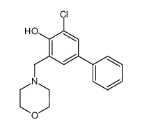 3-chloro-5-morpholin-4-ylmethyl-biphenyl-4-ol结构式
