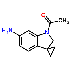 1-(6'-Aminospiro[cyclopropane-1,3'-indolin]-1'-yl)ethanone Structure