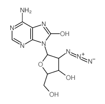 Adenosine,2'-azido-2'-deoxy-7,8-dihydro-8-oxo- (9CI)结构式